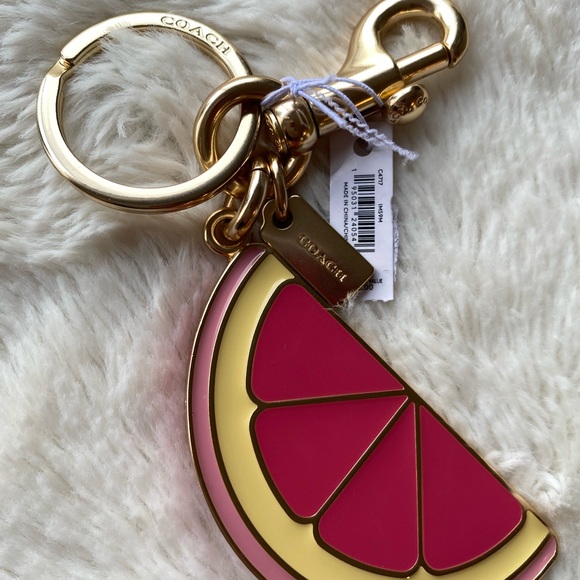 Coach Accessories - Coach Grapefruit Keychain NWT